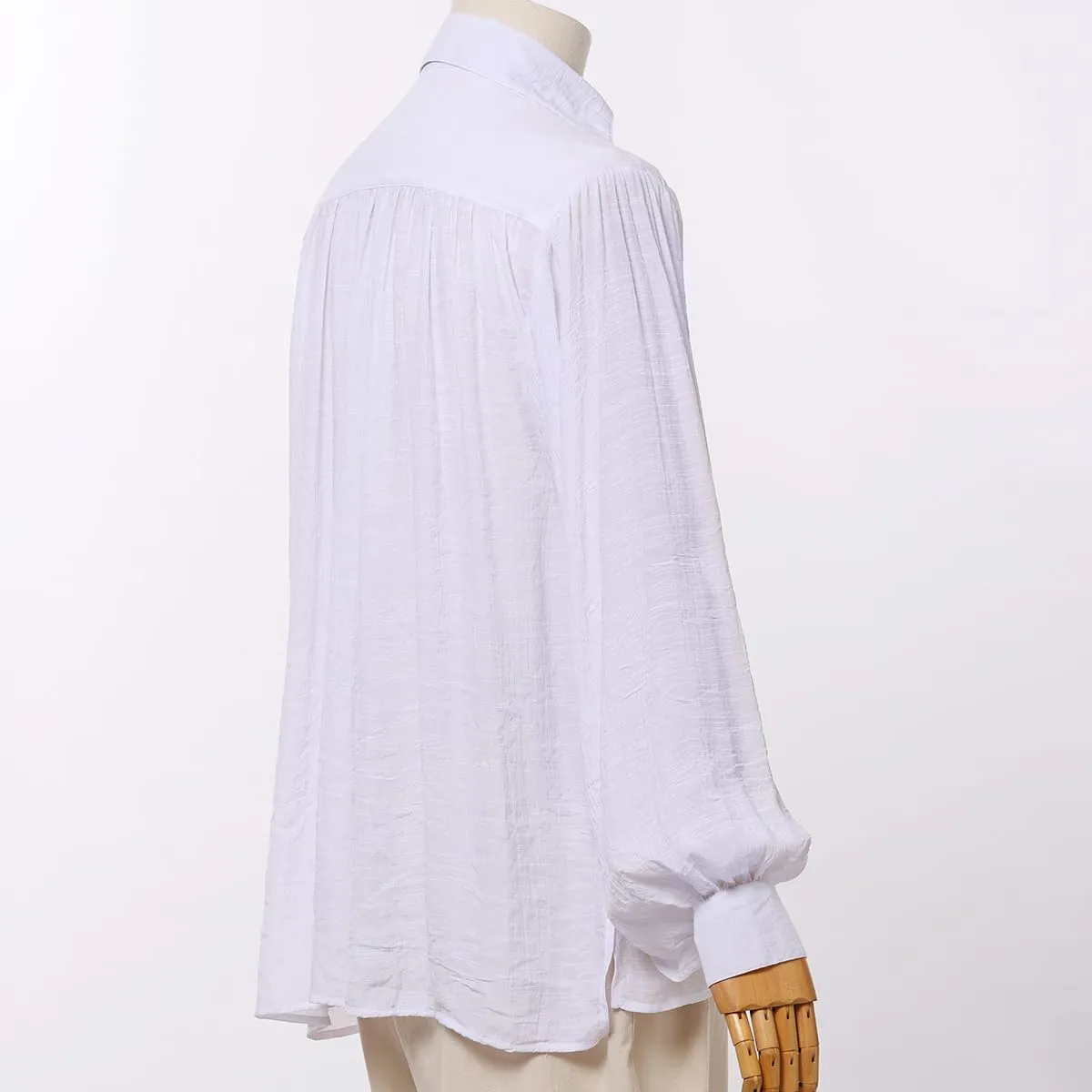 GRACEART Pirate Shirt Men Vampire Renaissance Shirts Victorian Ruffled Medieval Costume Cotton Linen Shirt