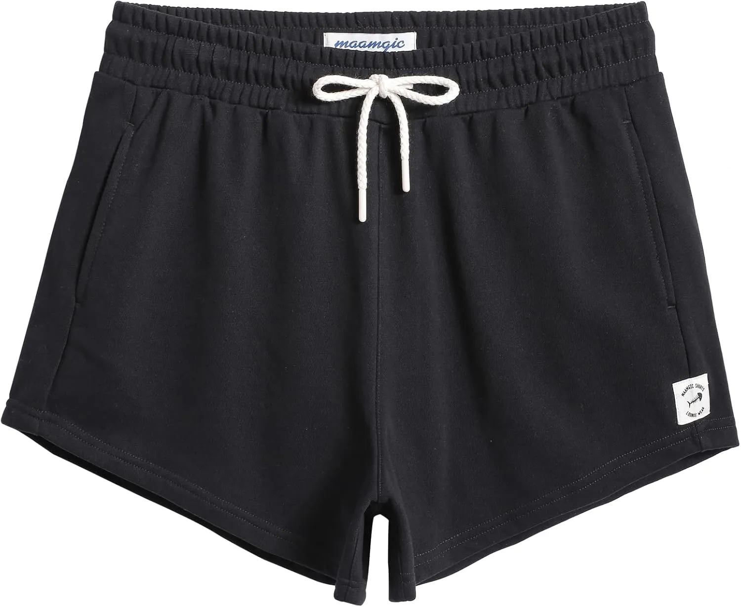 maamgic Sweat Shorts Women Casual Drawstring Cotton Shorts Comfy Elastic Waist Gym Athletic Running Workout Shorts for Women