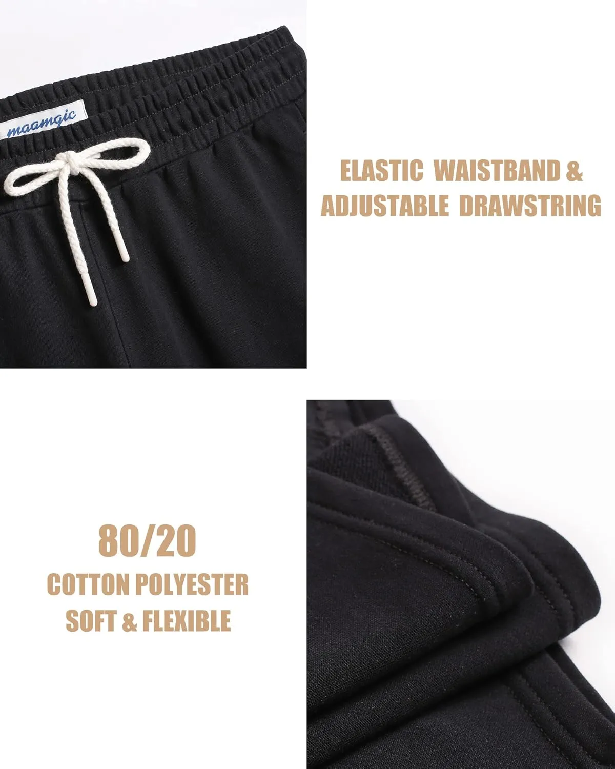 maamgic Sweat Shorts Women Casual Drawstring Cotton Shorts Comfy Elastic Waist Gym Athletic Running Workout Shorts for Women