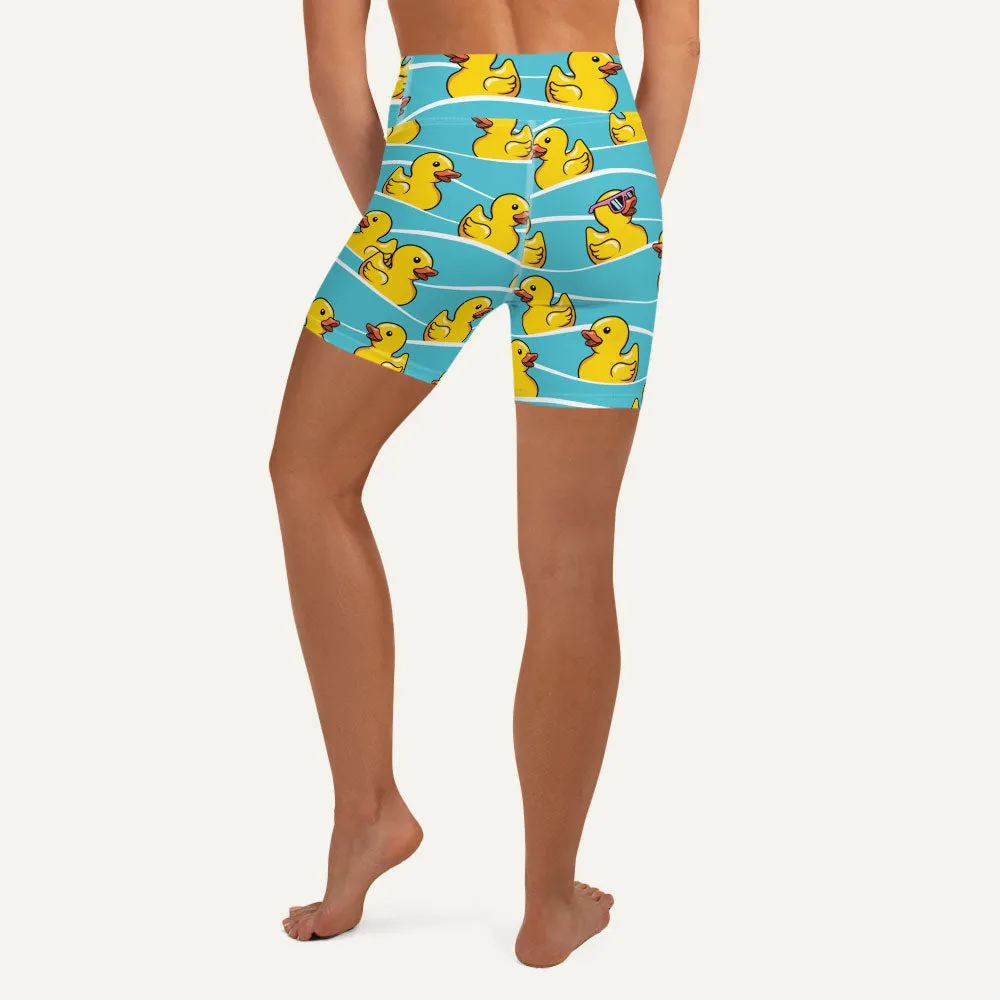 Rubber Ducky High-Waisted Shorts