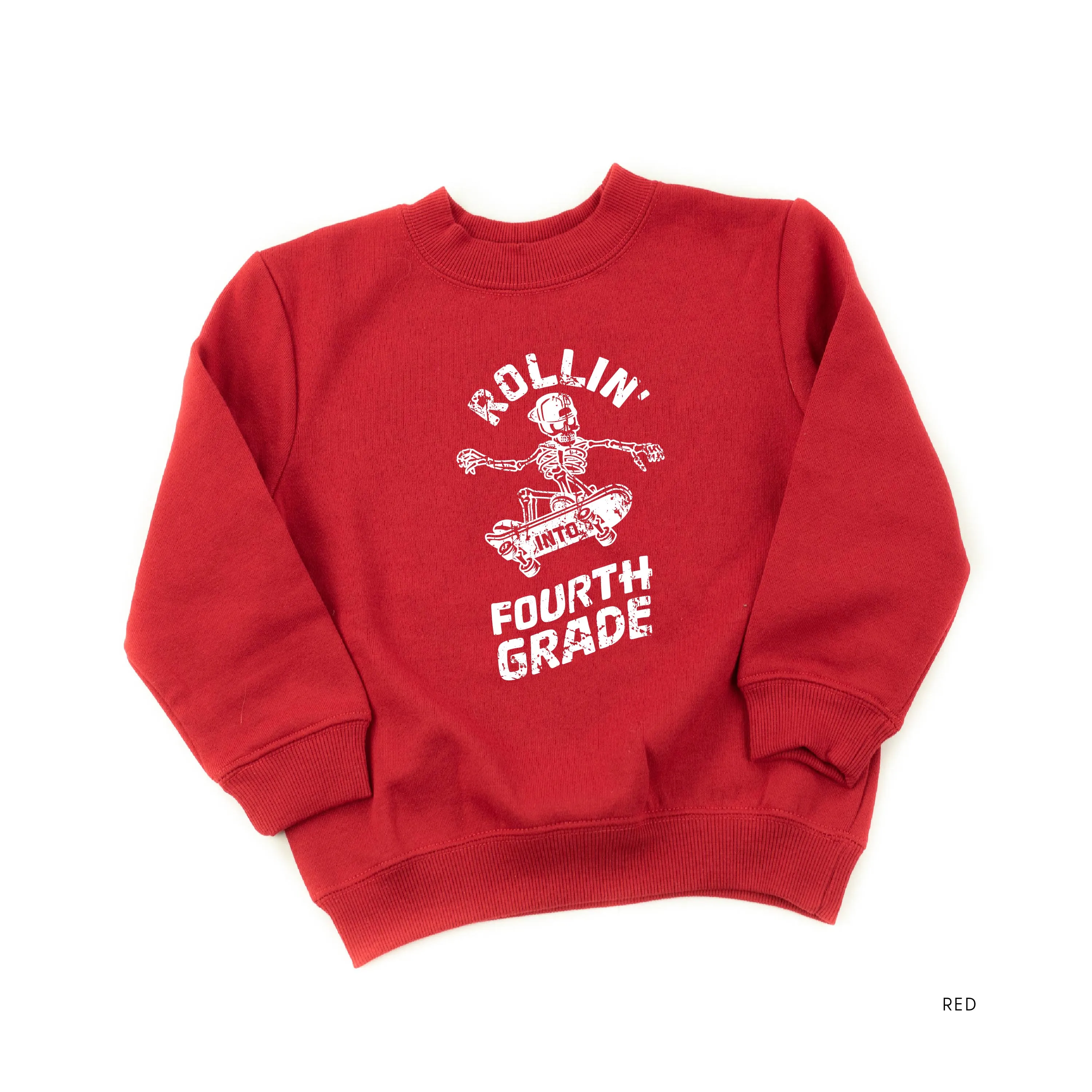 Skateboarding Skelly - Rollin' into Fourth Grade - Child Sweater