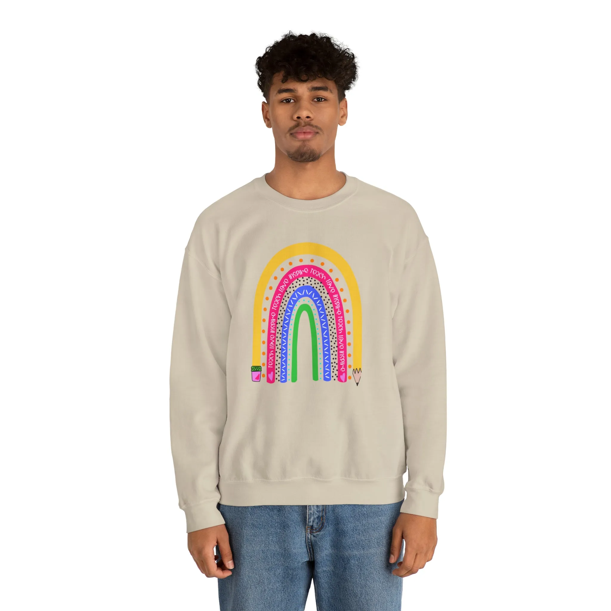 Teach love inspire Unisex Heavy Blend™ Crewneck Sweatshirt